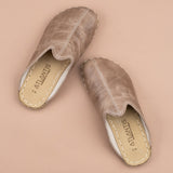 Women's Tan Barefoot Slippers from Atlantis Handmade Shoes