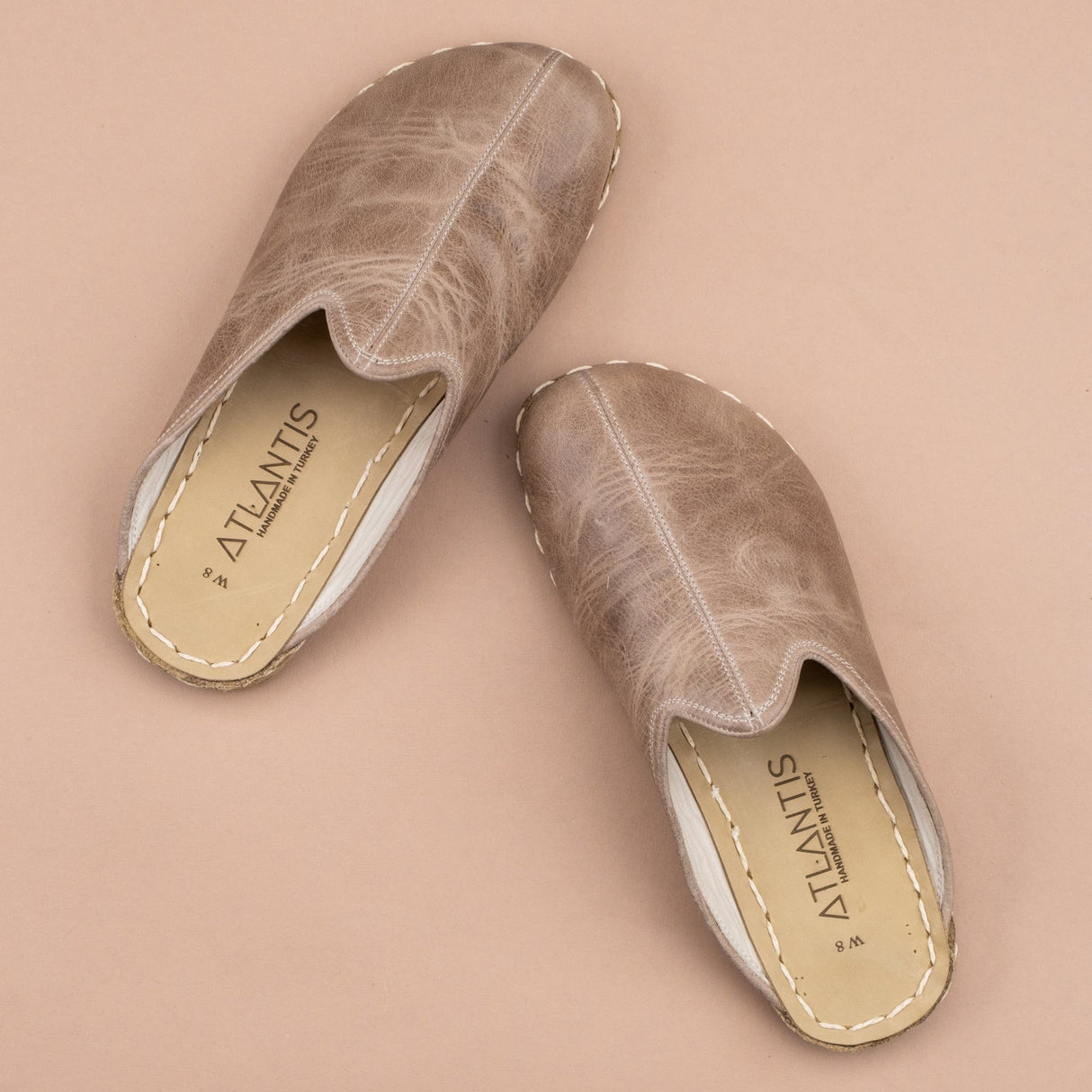 Men's Tan Barefoot Slippers from Atlantis Handmade Shoes