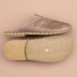 Women's Tan Barefoot Slippers from Atlantis Handmade Shoes
