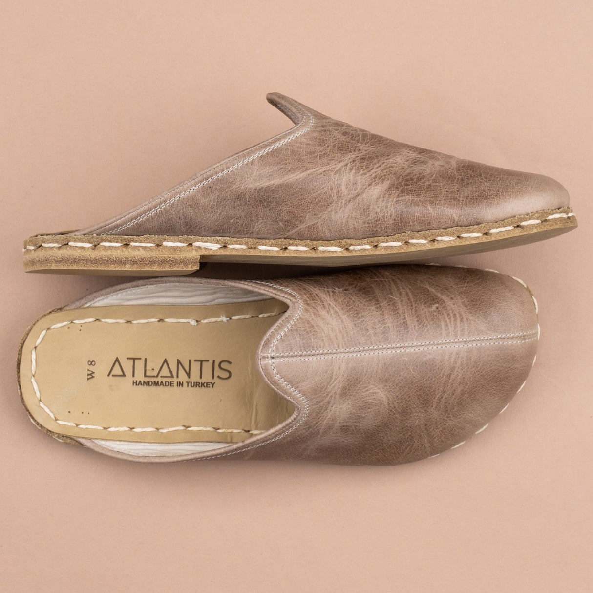 Women's Tan Barefoot Slippers from Atlantis Handmade Shoes