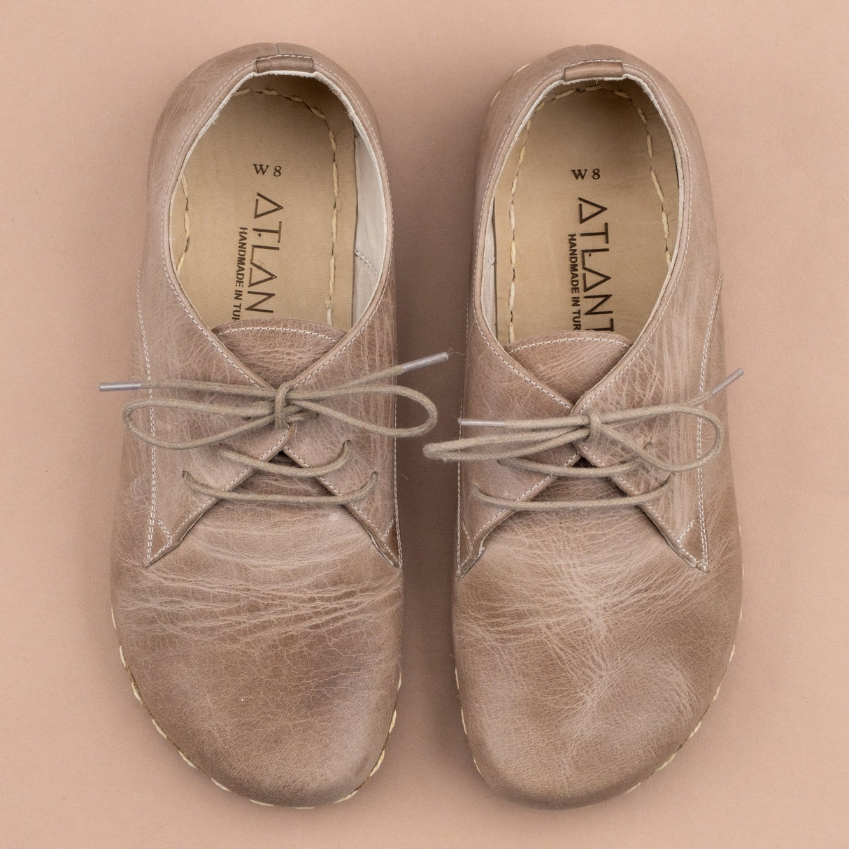 Women's Tan Oxfords from Atlantis Handmade Shoes