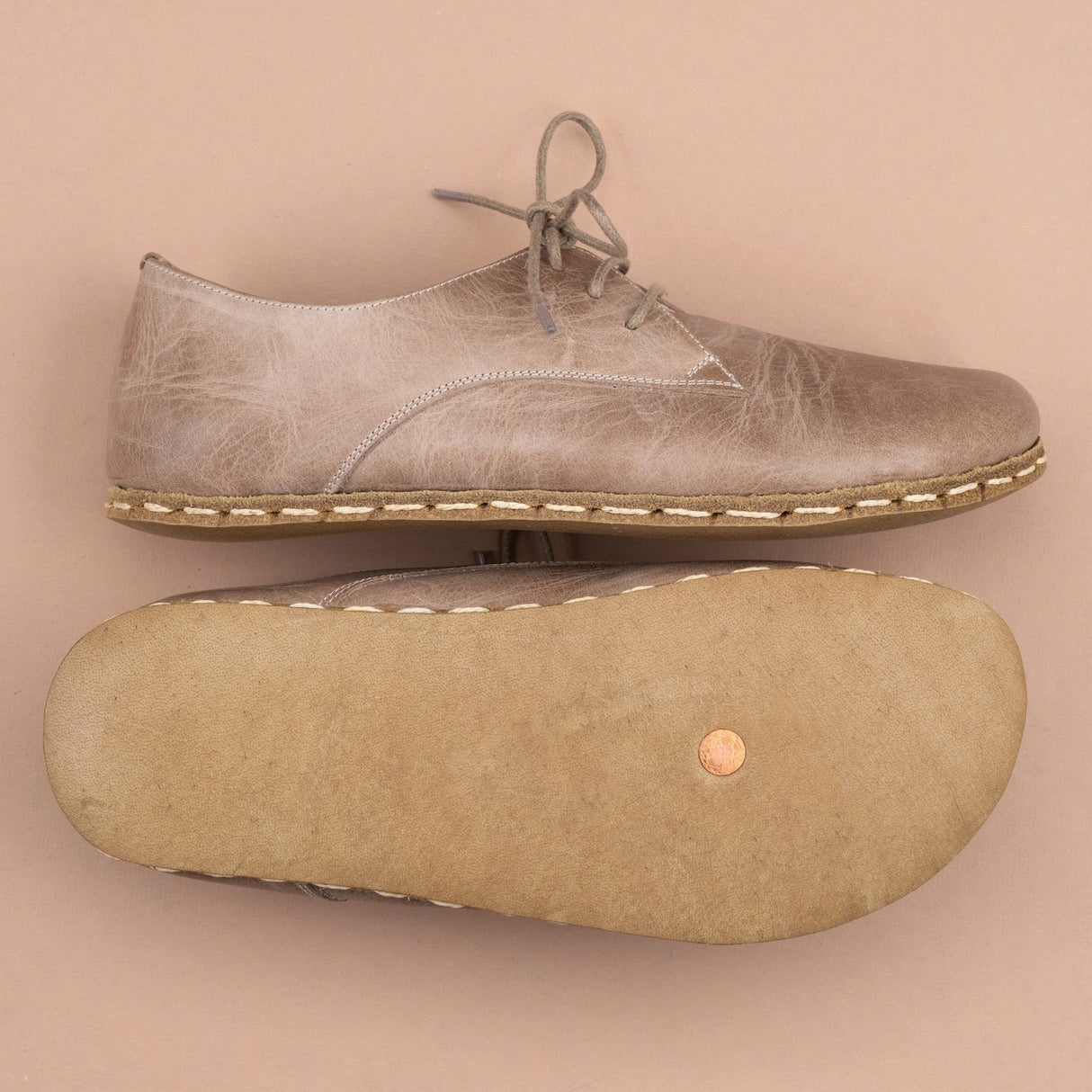 Men's Tan Oxfords from Atlantis Handmade Shoes