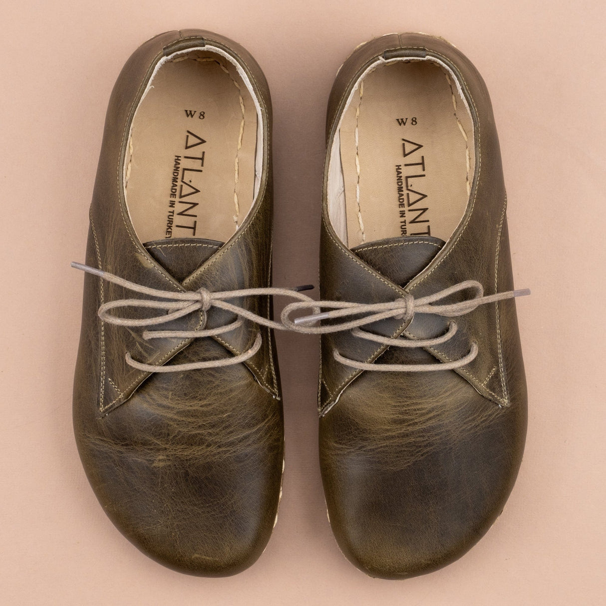 Men's Green Oxfords from Atlantis Handmade Shoes