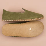 Women's Olive Barefoots from Atlantis Handmade Shoes