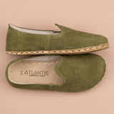 Women's Olive Barefoots from Atlantis Handmade Shoes