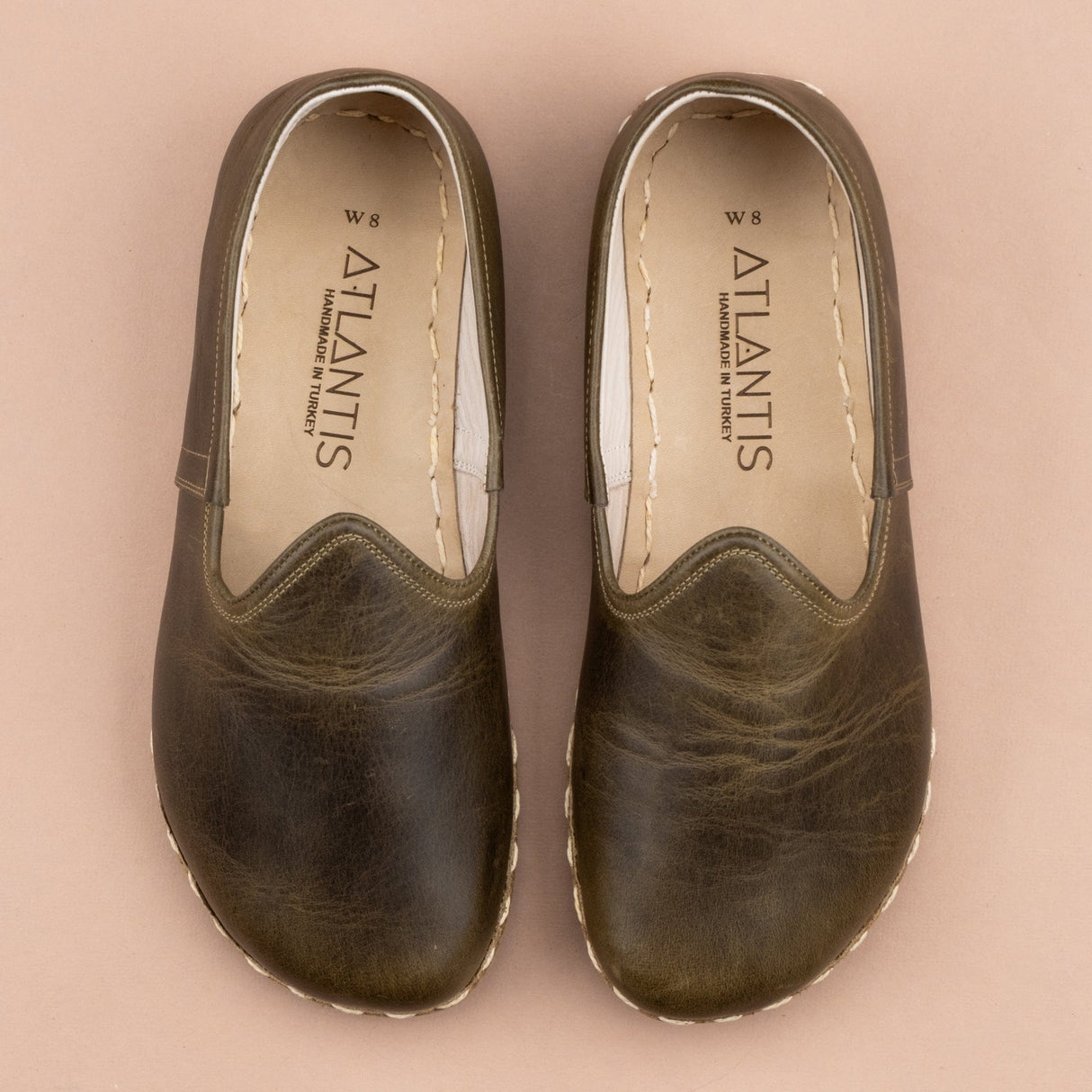Women's Green Barefoots from Atlantis Handmade Shoes