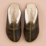 Men's Green Barefoot Shearlings from Atlantis Handmade Shoes