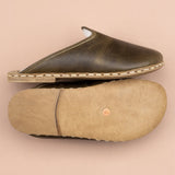 Men's Green Barefoot Shearlings from Atlantis Handmade Shoes