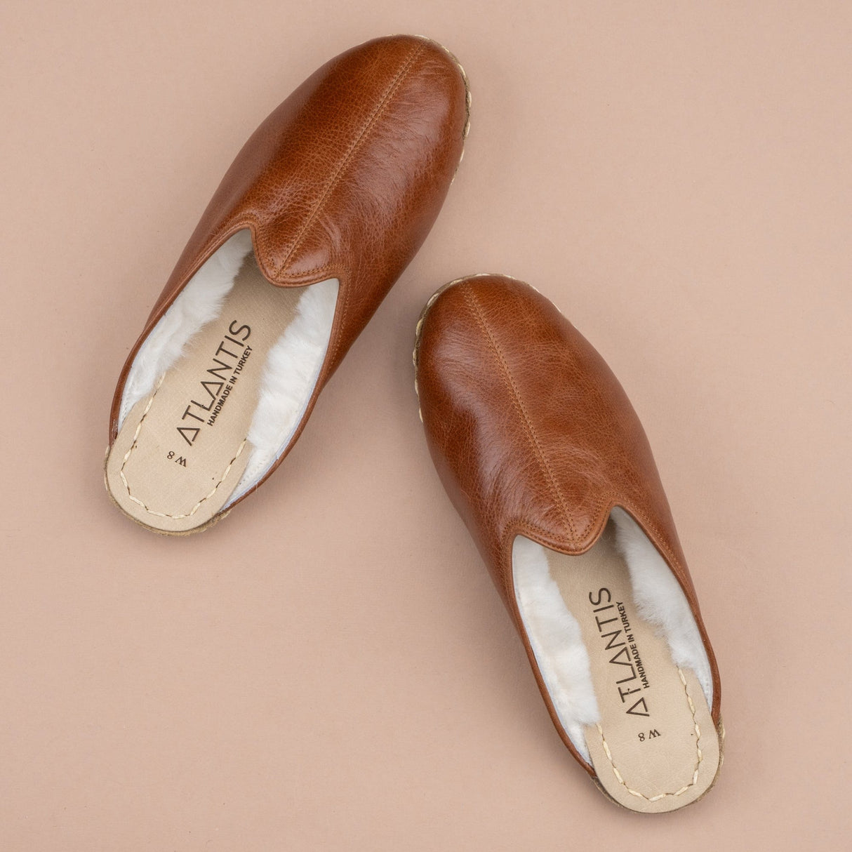 Women's Antique Brown Shearlings from Atlantis Handmade Shoes