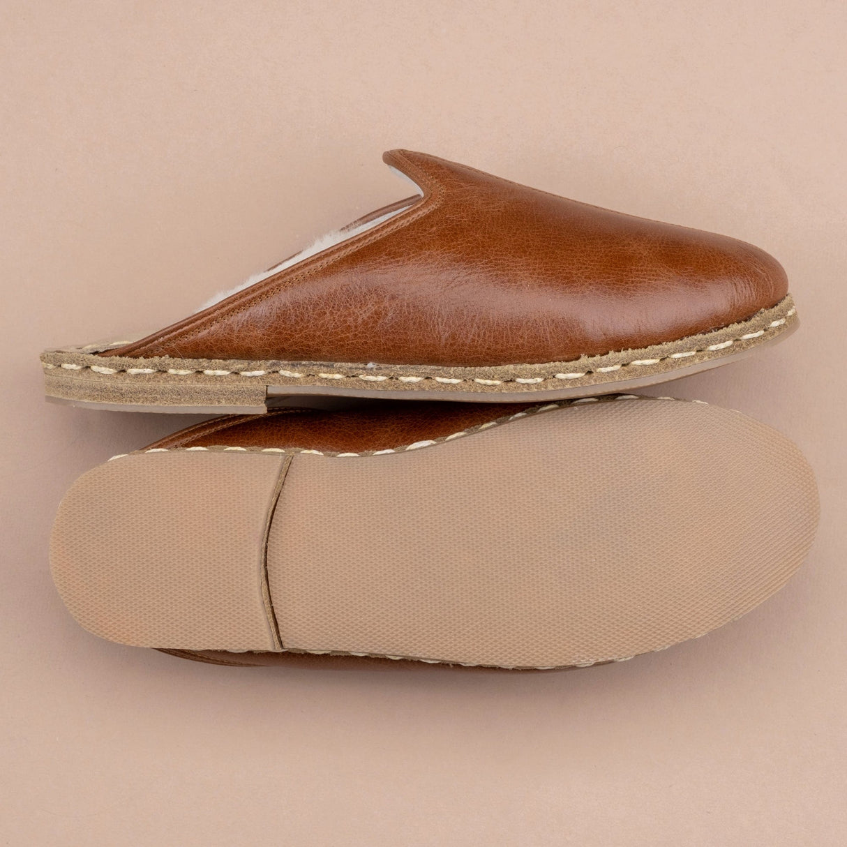 Women's Antique Brown Shearlings from Atlantis Handmade Shoes
