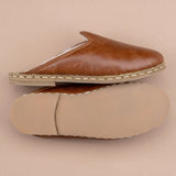 Women's Antique Brown Shearlings from Atlantis Handmade Shoes