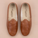 Men's Antique Brown Slip On Shoes from Atlantis Handmade Shoes