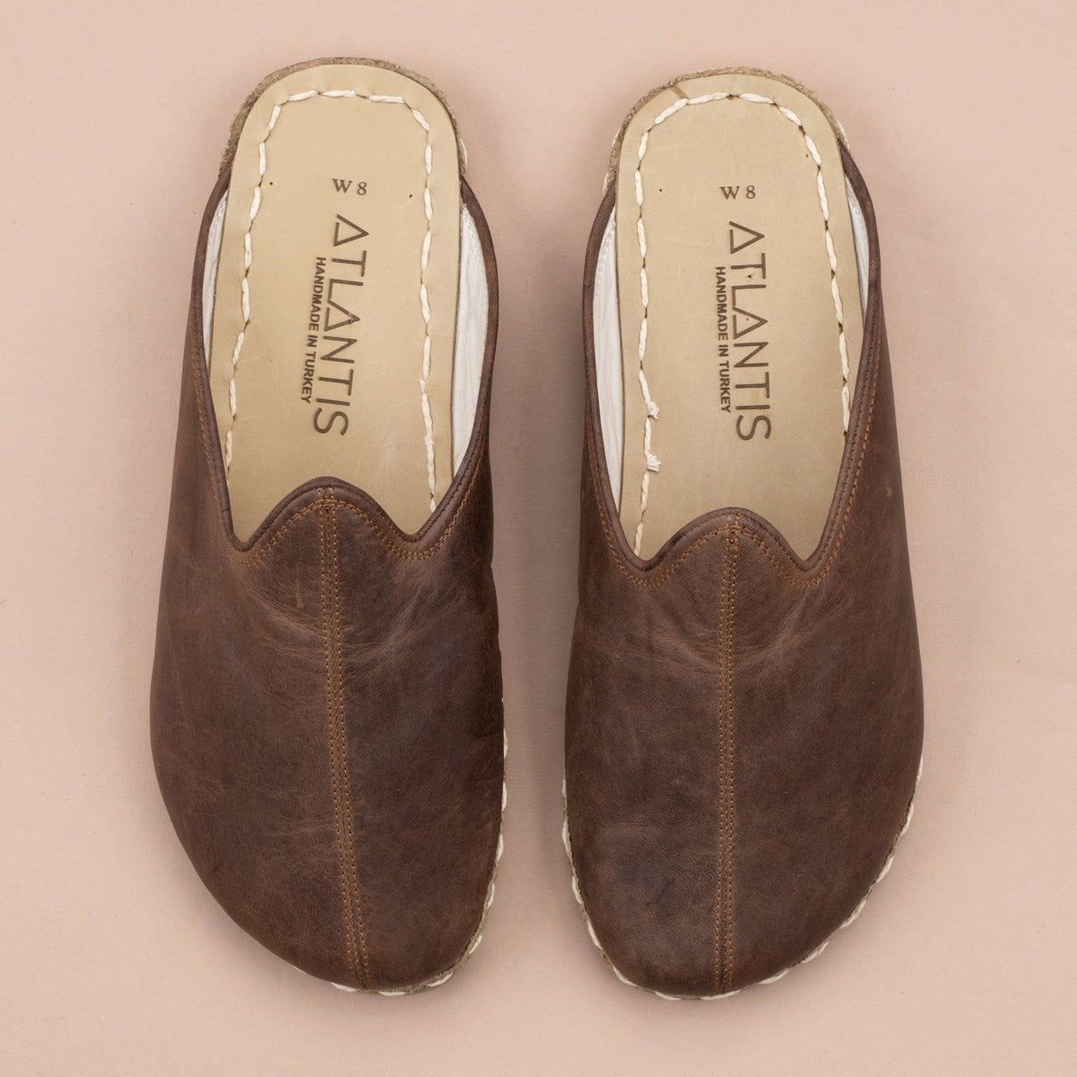Men's Coffee Barefoot Slippers from Atlantis Handmade Shoes
