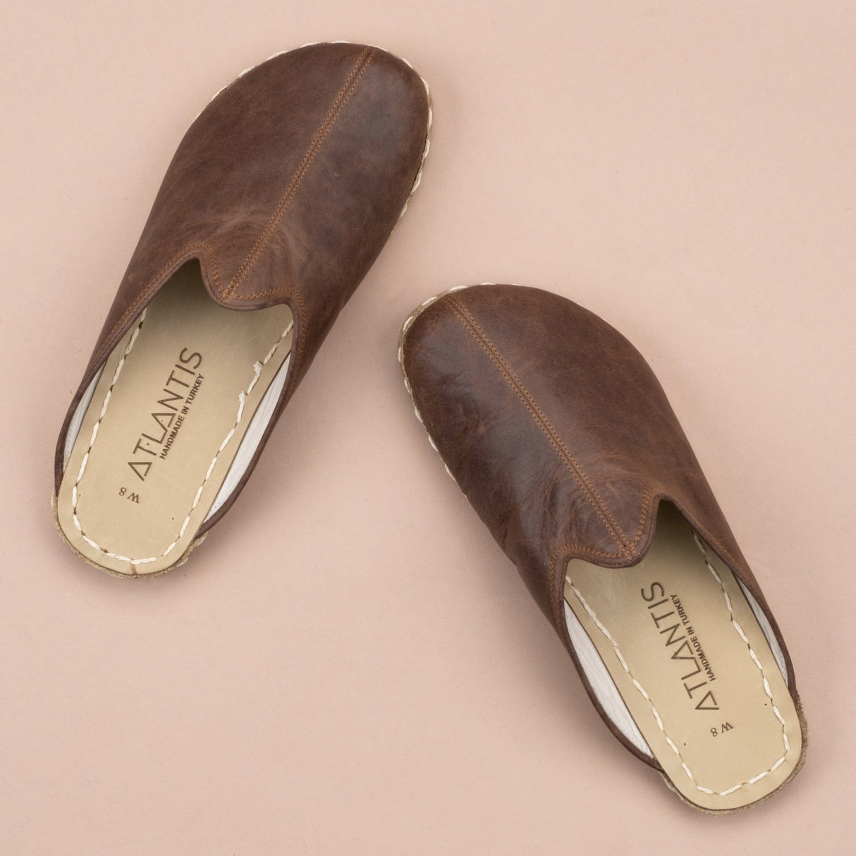 Men's Coffee Barefoot Slippers from Atlantis Handmade Shoes