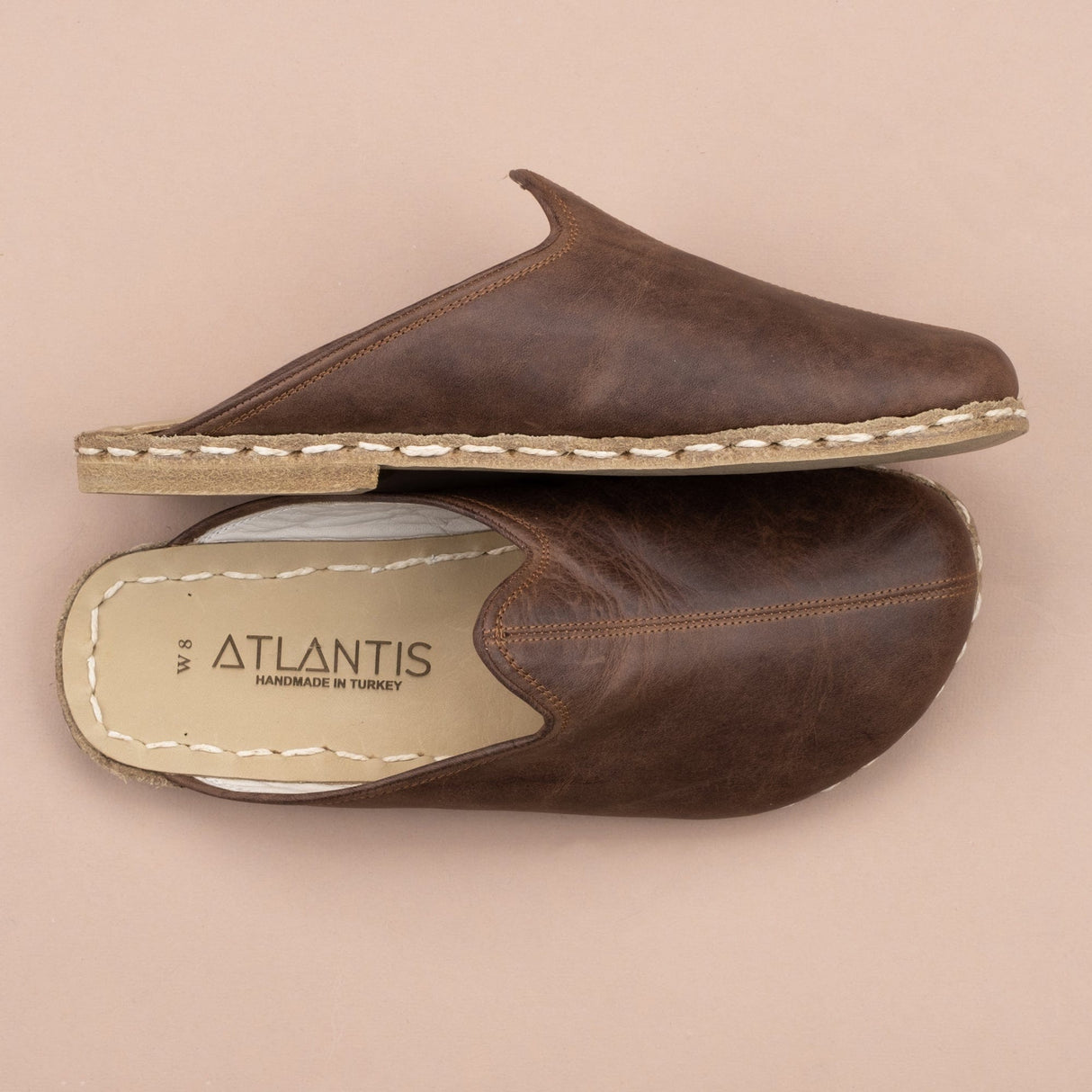 Men's Coffee Barefoot Slippers from Atlantis Handmade Shoes