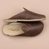 Men's Coffee Barefoot Slippers from Atlantis Handmade Shoes