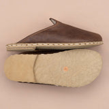 Men's Coffee Barefoot Slippers from Atlantis Handmade Shoes