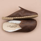 Women's Coffee Barefoot Shearlings from Atlantis Handmade Shoes