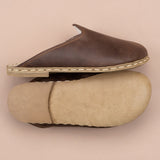 Men's Coffee Barefoot Shearlings from Atlantis Handmade Shoes