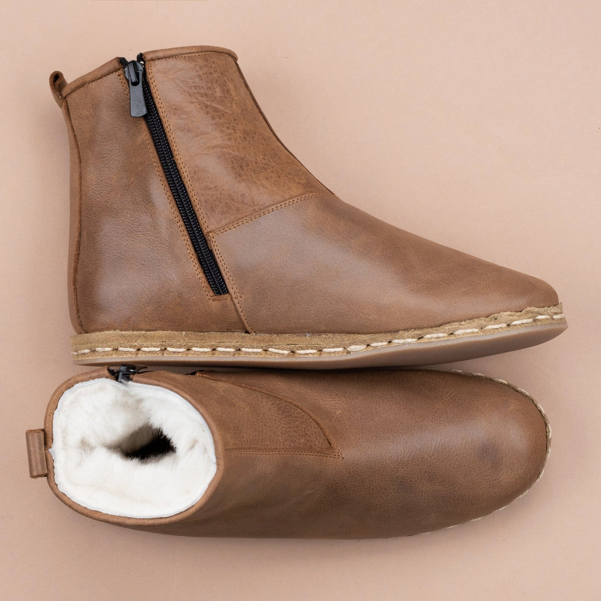 Men's Zaragoza Shearling Boots from Atlantis Handmade Shoes