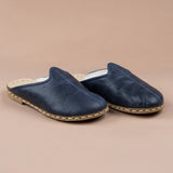 Women's Blue Barefoot Shearlings from Atlantis Handmade Shoes