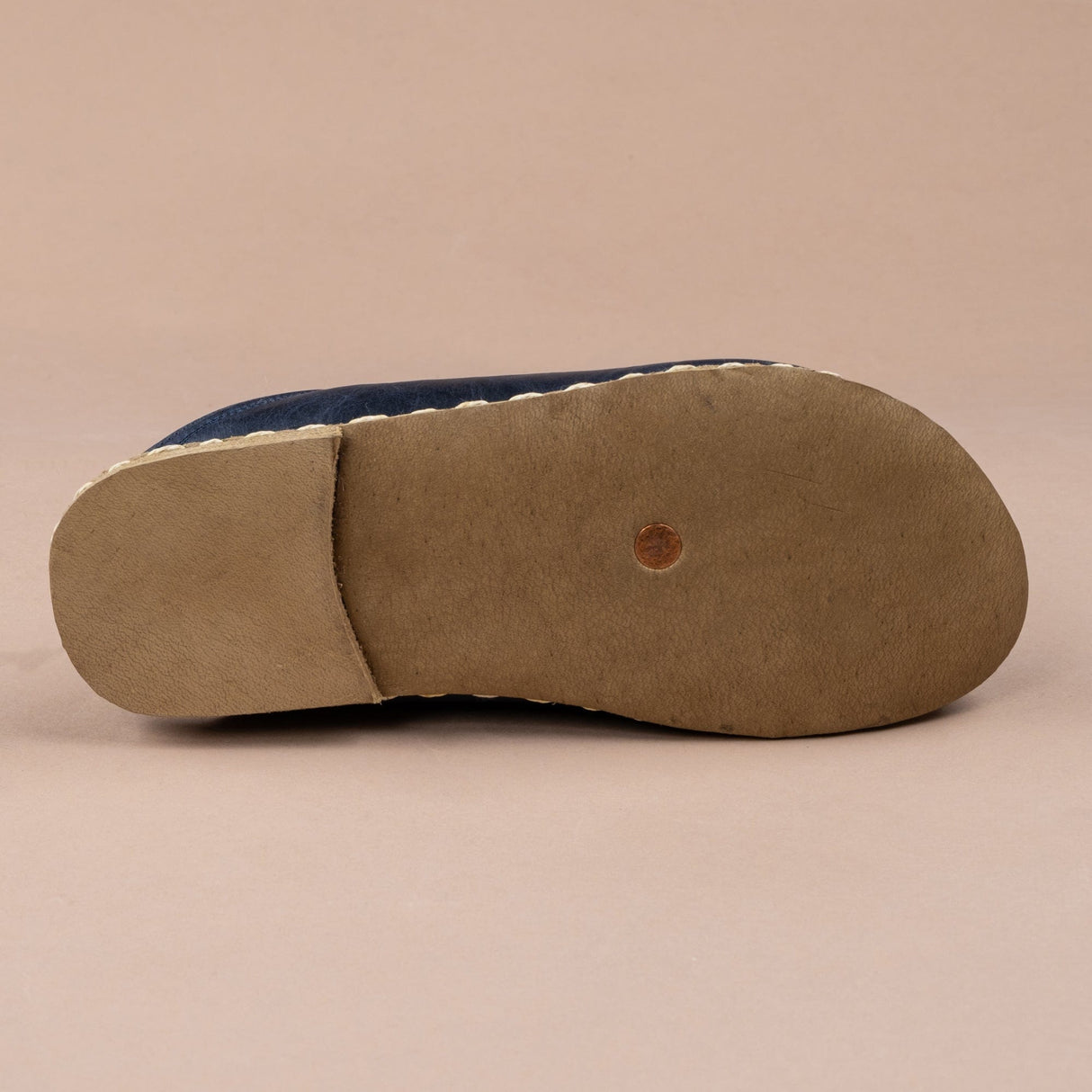 Men's Blue Barefoot Shearlings from Atlantis Handmade Shoes
