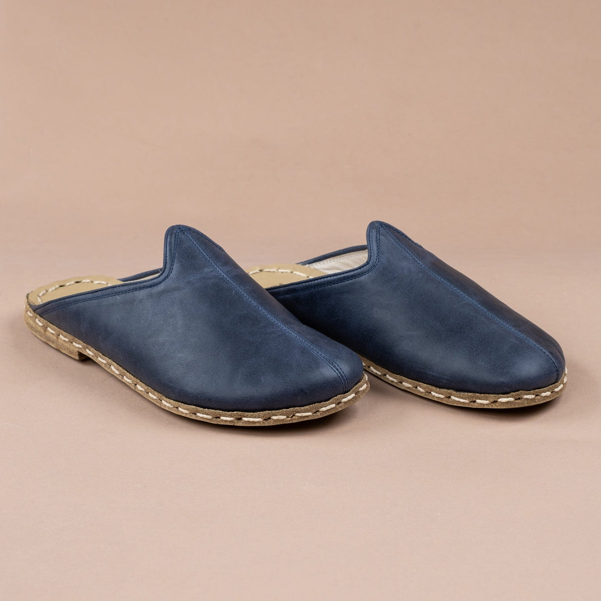 Women's Blue Barefoot Slippers from Atlantis Handmade Shoes