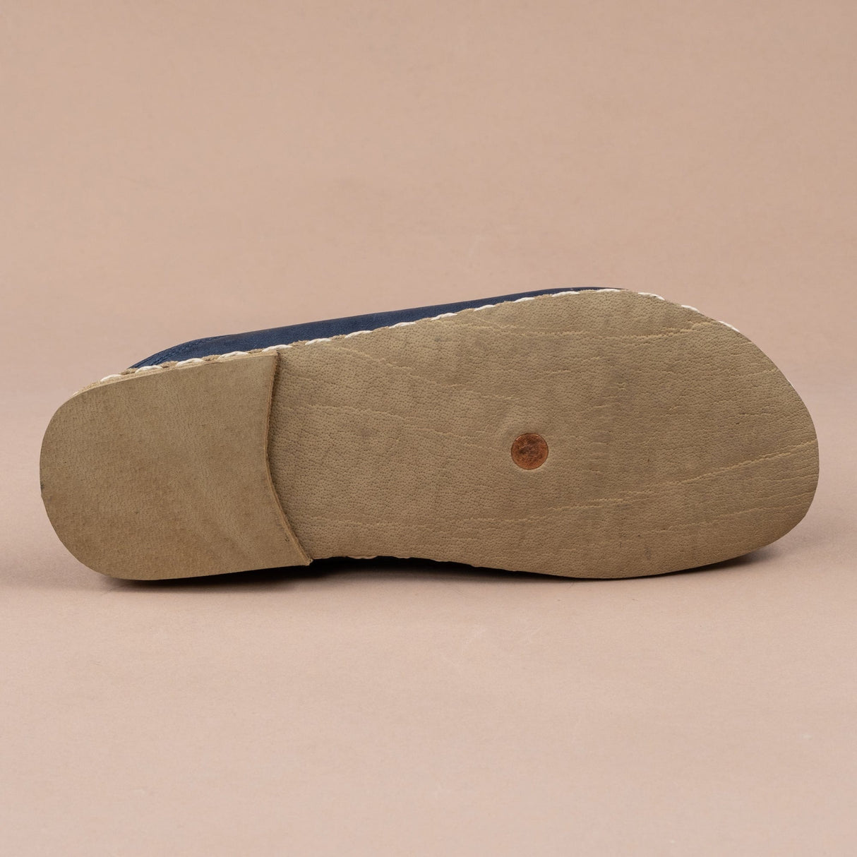 Women's Blue Barefoot Slippers from Atlantis Handmade Shoes