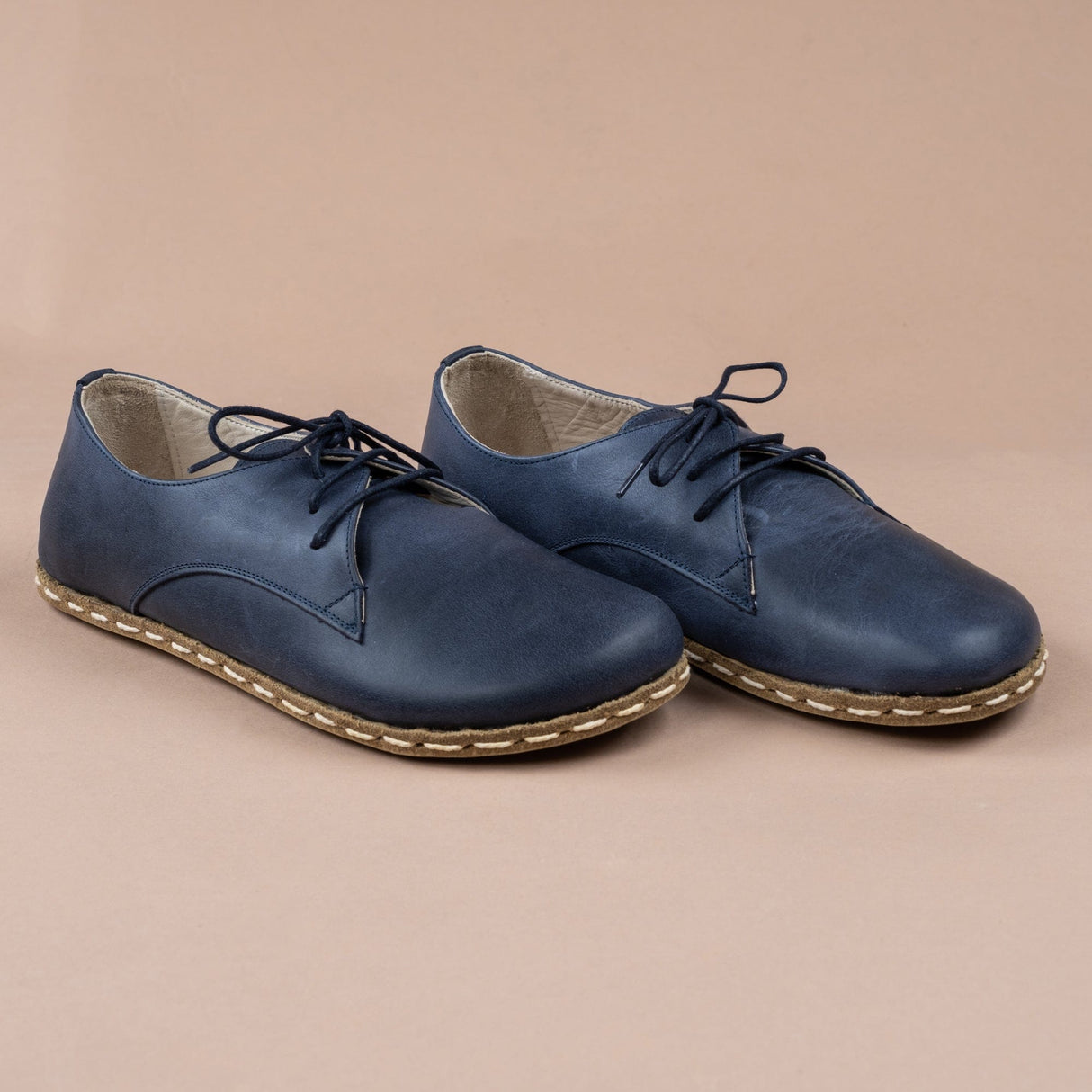 Women's Blue Oxfords from Atlantis Handmade Shoes