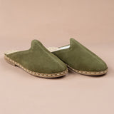 Men's Olive Shearlings from Atlantis Handmade Shoes