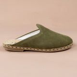 Men's Olive Shearlings from Atlantis Handmade Shoes
