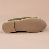 Men's Olive Shearlings from Atlantis Handmade Shoes