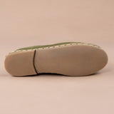 Women's Olive Slippers from Atlantis Handmade Shoes