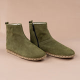 Men's Olive Boots from Atlantis Handmade Shoes