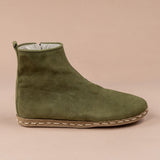 Women's Olive Boots from Atlantis Handmade Shoes