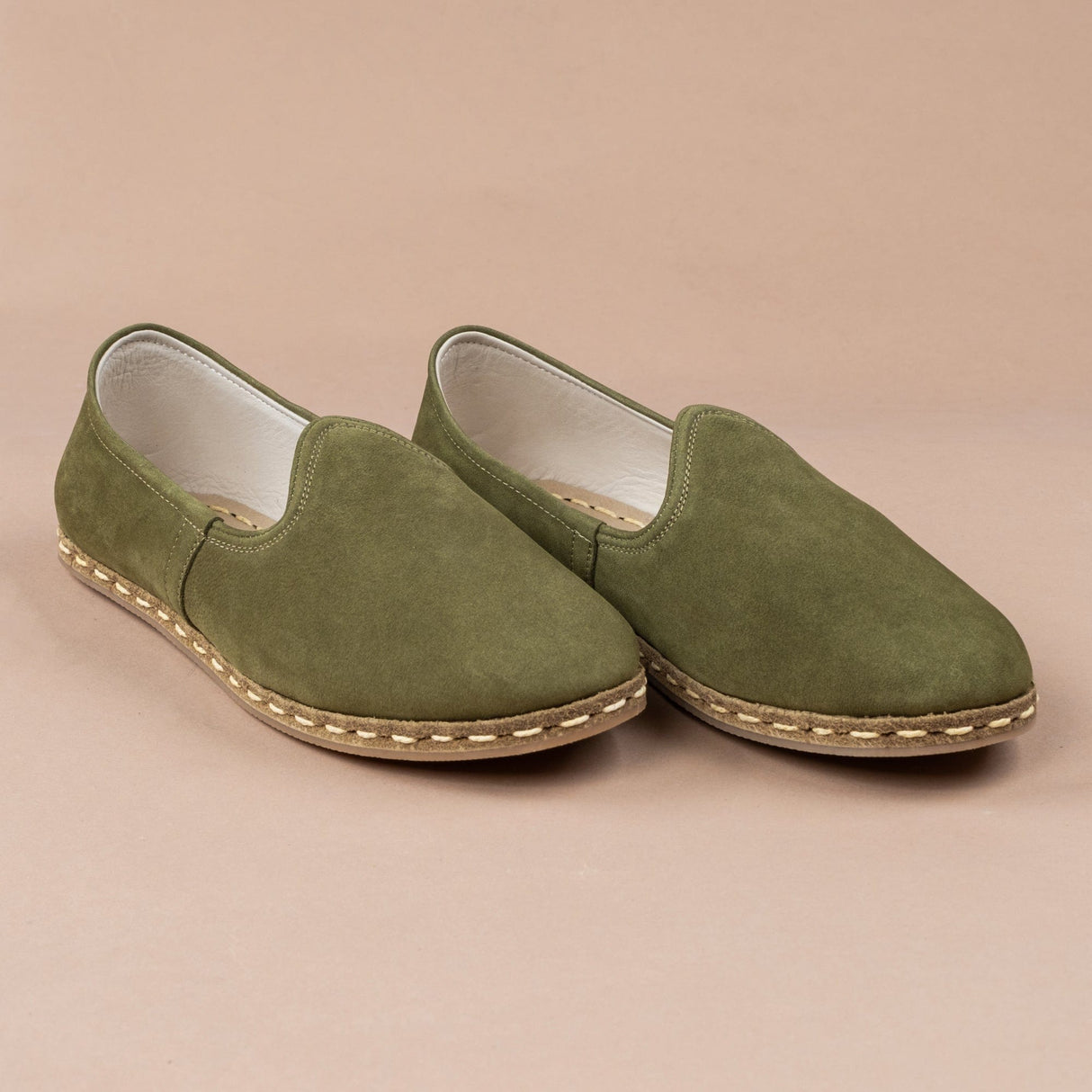 Men's Olive Nubucks from Atlantis Handmade Shoes
