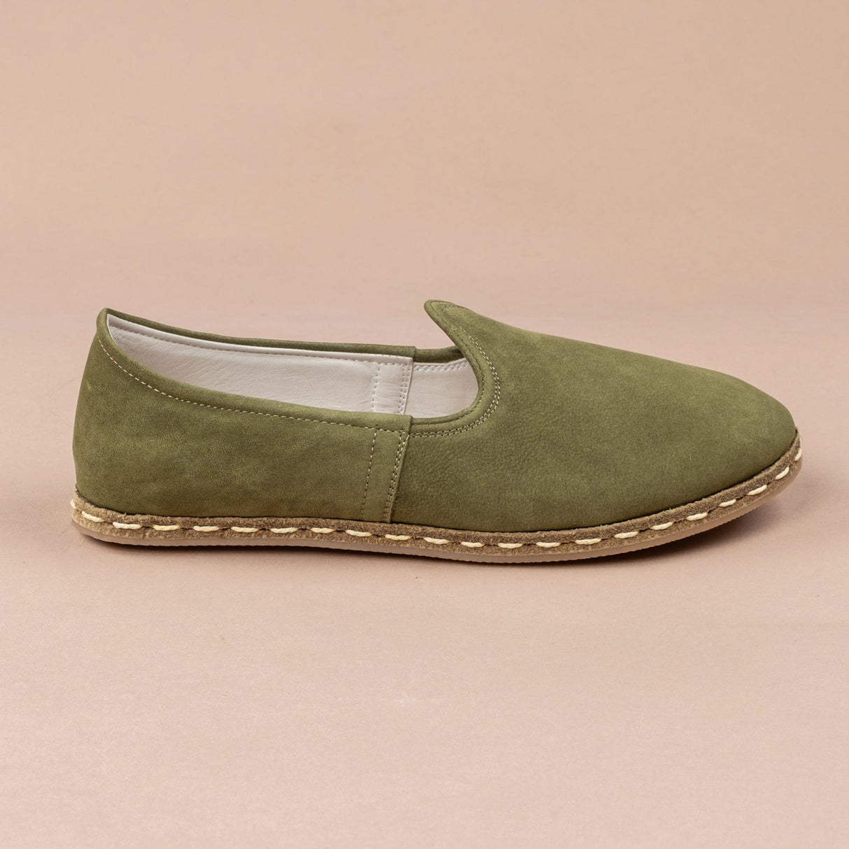 Women's Olive Nubucks from Atlantis Handmade Shoes