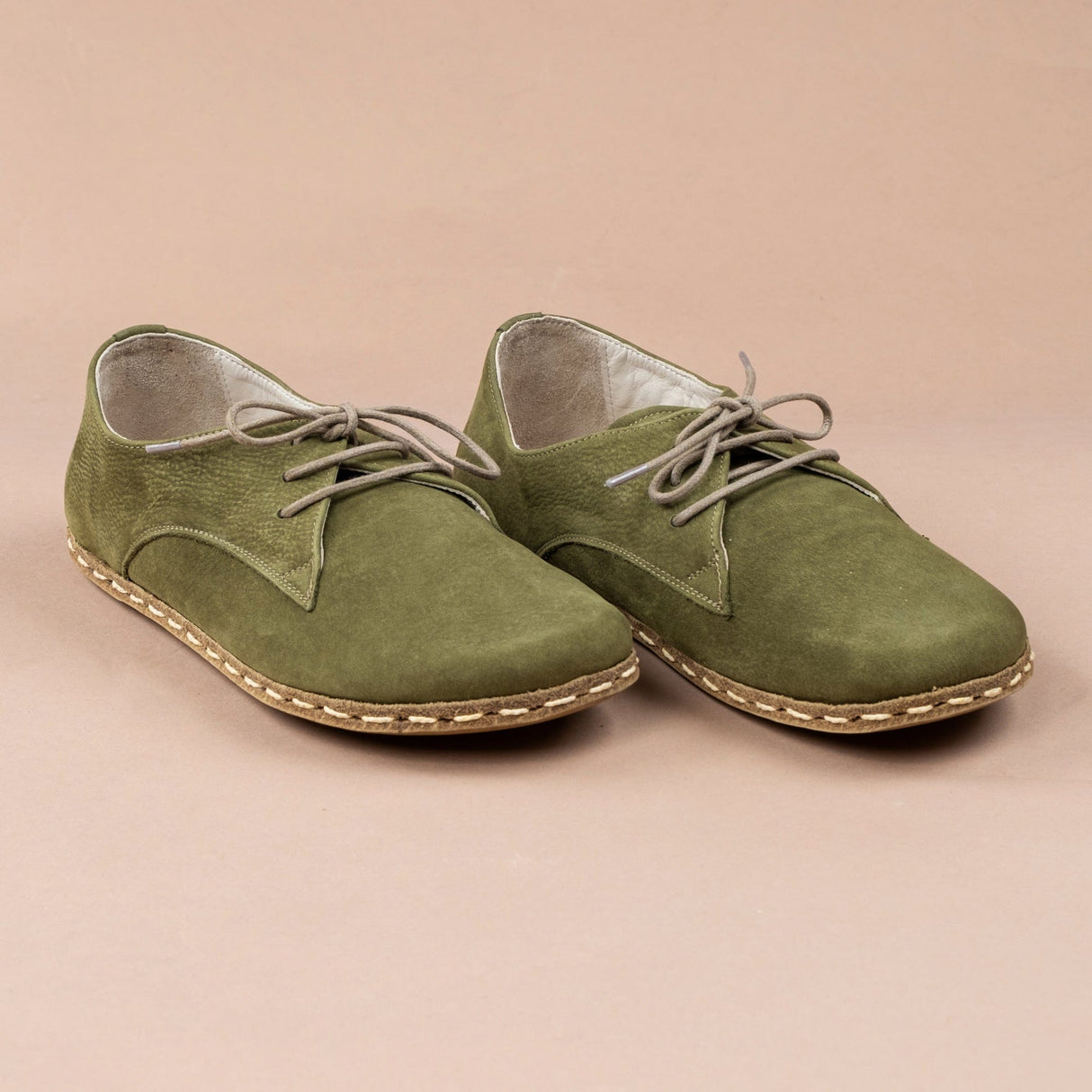 Men's Olive Oxfords from Atlantis Handmade Shoes