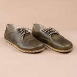 Women's Green Oxfords from Atlantis Handmade Shoes