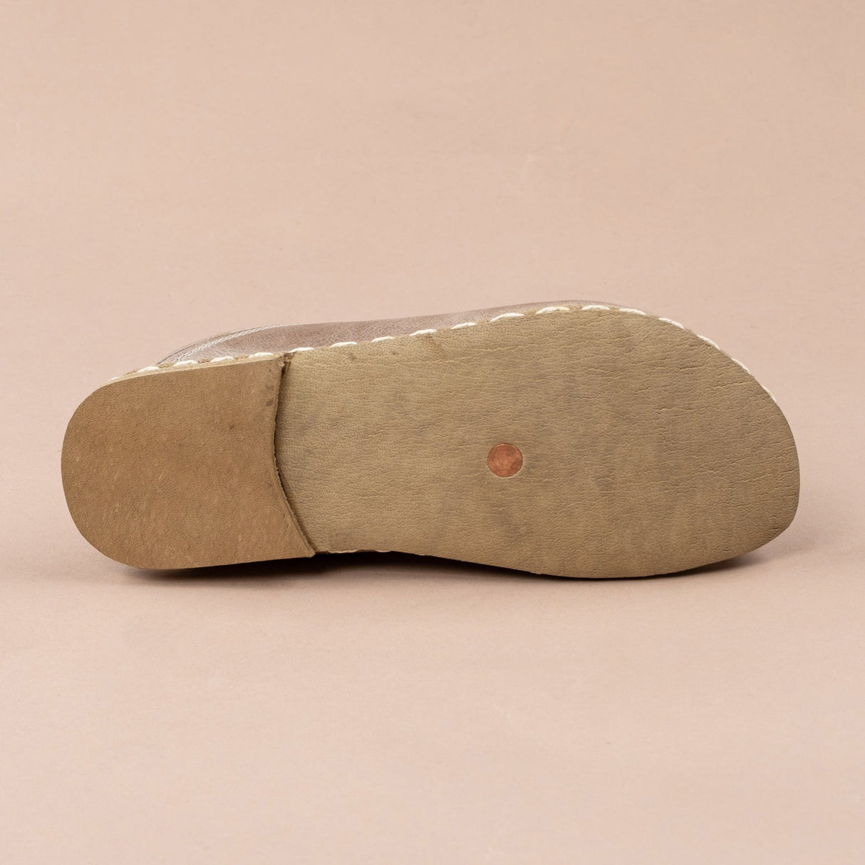 Women's Tan Barefoot Slippers from Atlantis Handmade Shoes