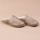 Women's Tan Barefoot Shearlings from Atlantis Handmade Shoes