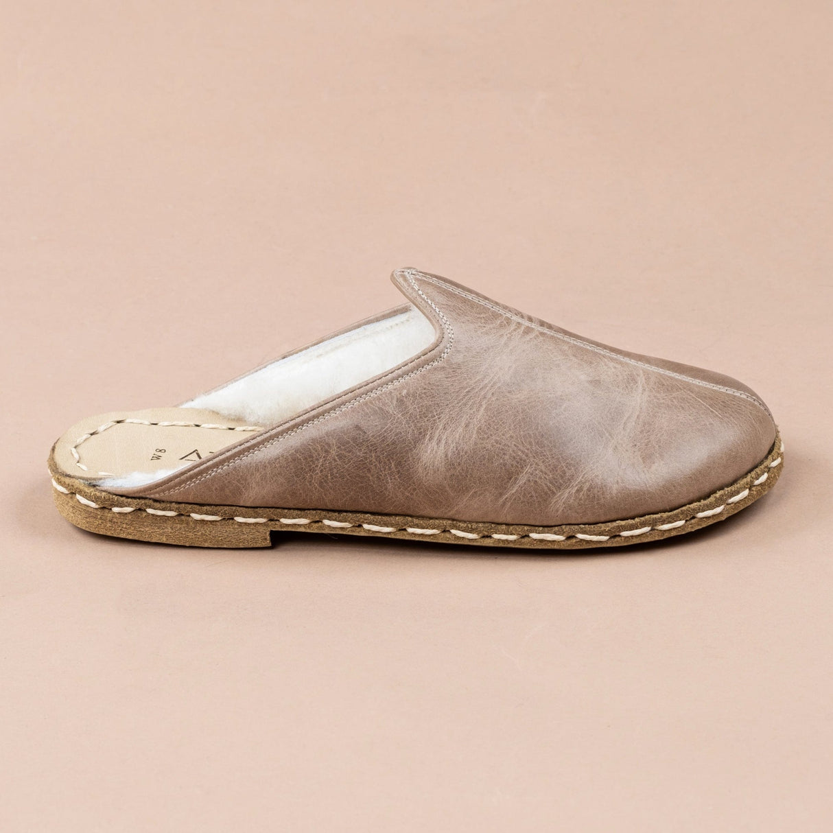 Women's Tan Barefoot Shearlings from Atlantis Handmade Shoes