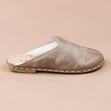 Men's Tan Barefoot Shearlings from Atlantis Handmade Shoes