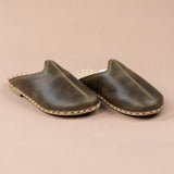 Men's Green Barefoot Shearlings from Atlantis Handmade Shoes