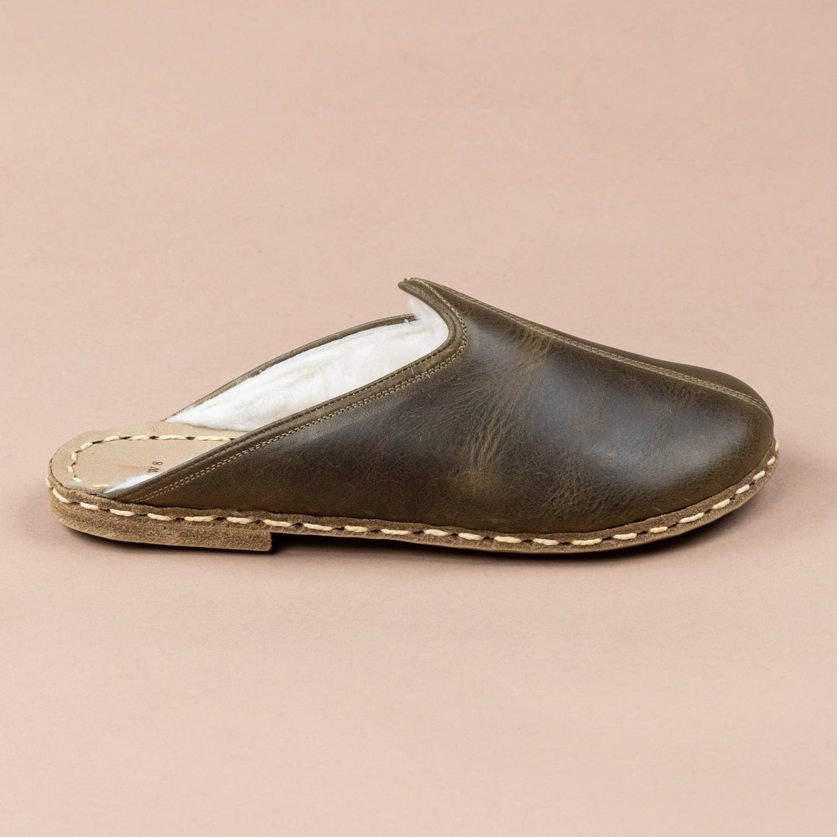 Men's Green Barefoot Shearlings from Atlantis Handmade Shoes