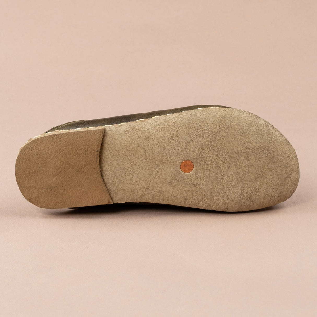 Women's Green Barefoot Slippers from Atlantis Handmade Shoes