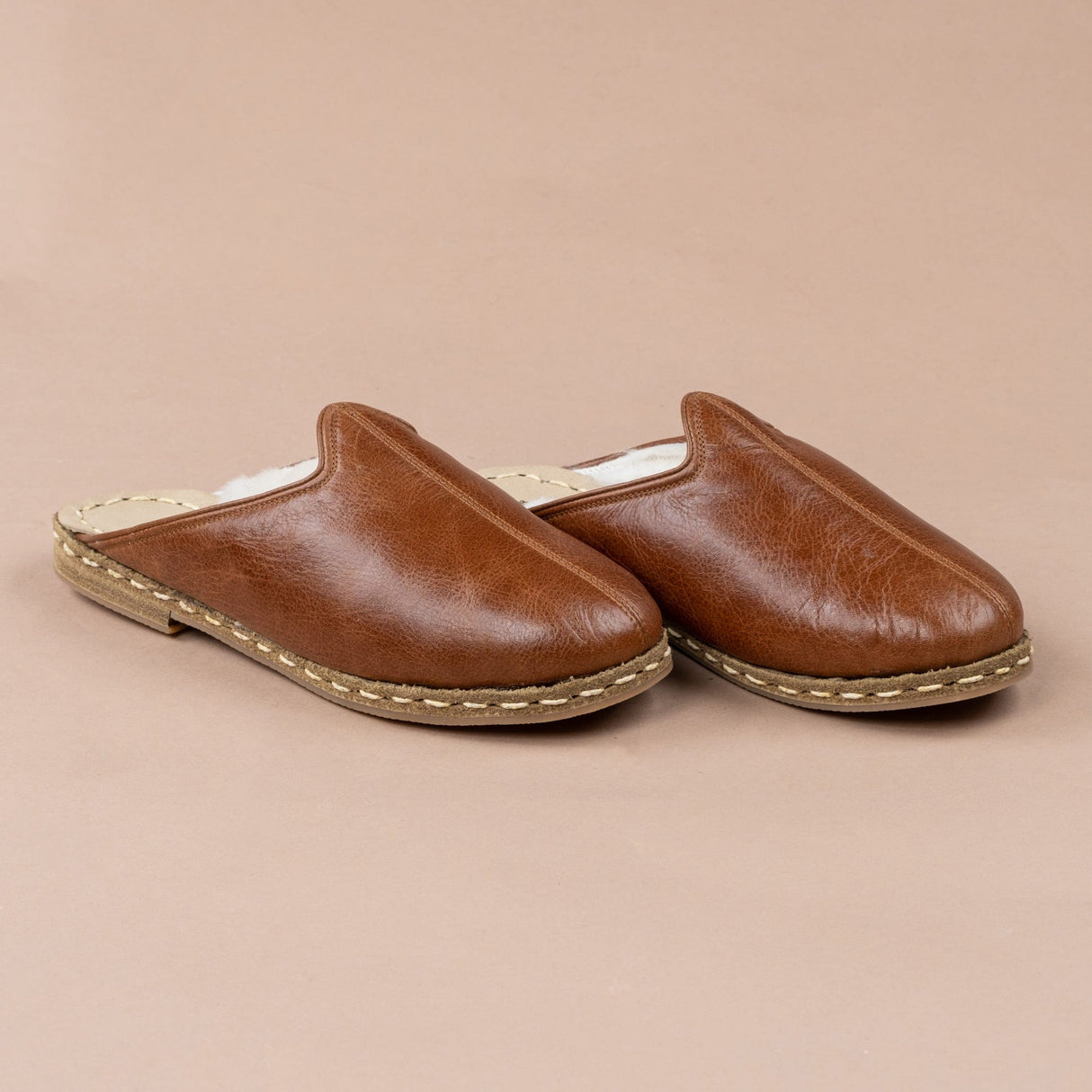 Women's Antique Brown Shearlings from Atlantis Handmade Shoes