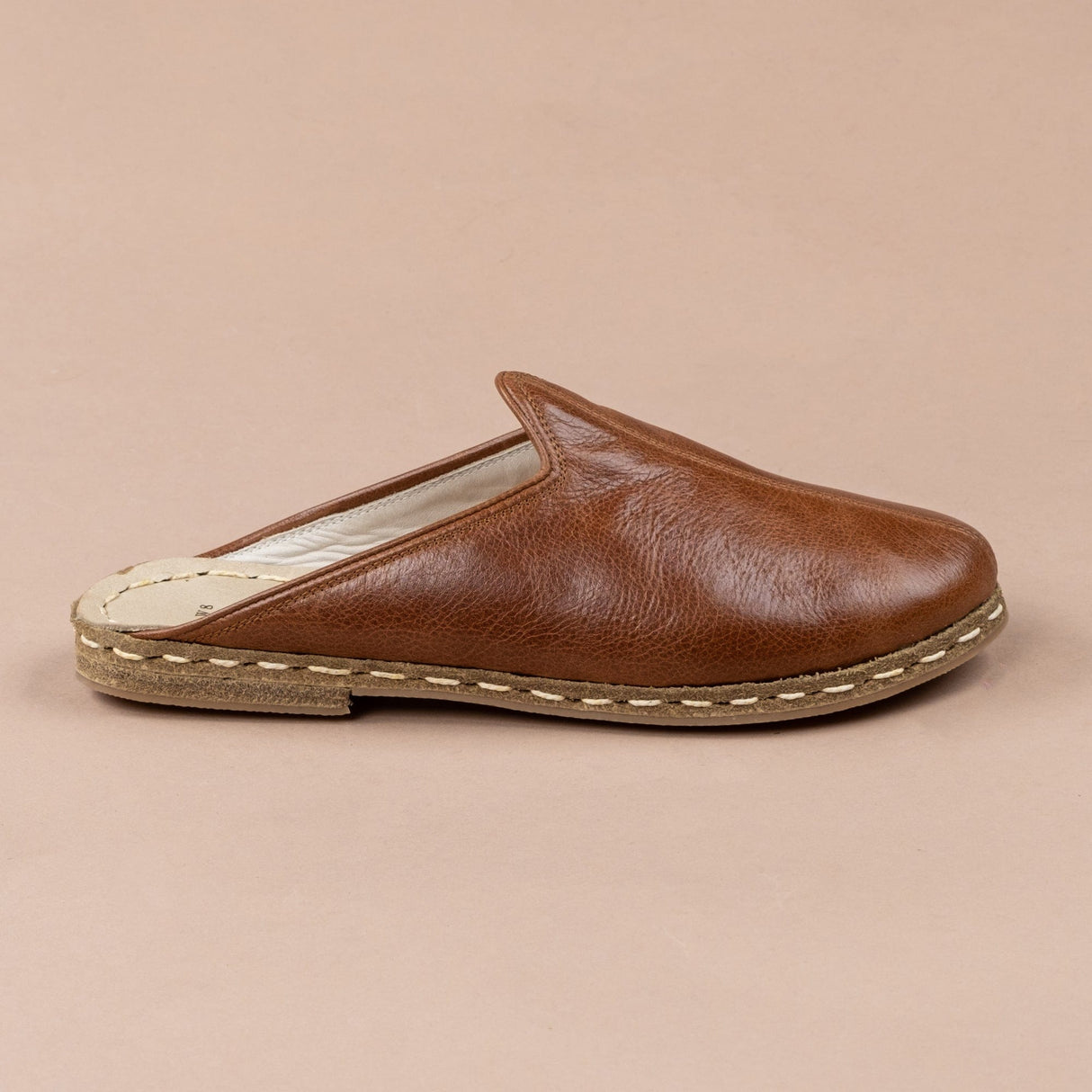 Women's Antique Brown Slippers from Atlantis Handmade Shoes