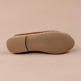 Women's Antique Brown Slippers from Atlantis Handmade Shoes