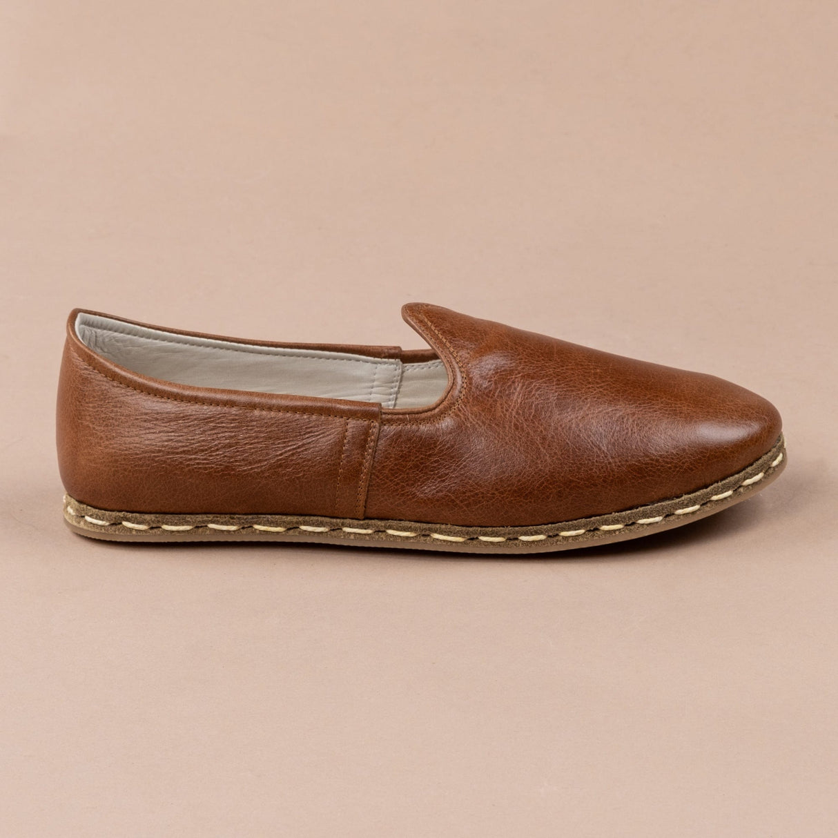 Men's Antique Brown Slip On Shoes from Atlantis Handmade Shoes